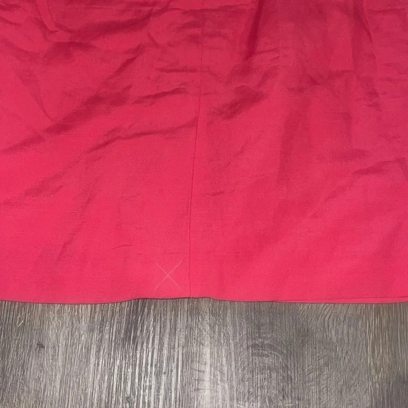 New nwt Ann Taylor Linen Blend Seamed Pencil Skirt 8 petite hot pink - Picture 6 of 7